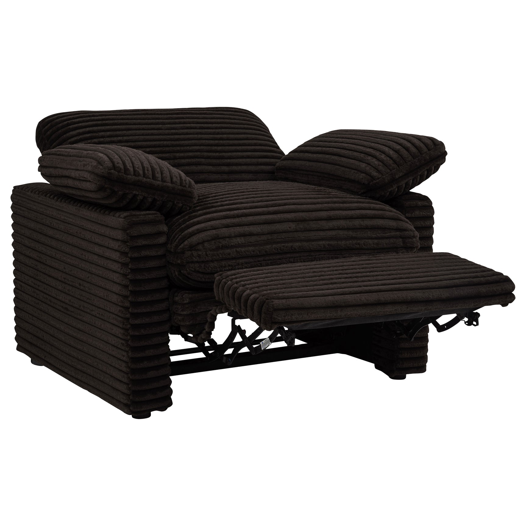 Collins Upholstered Power Recliner Chair Chocolate Brown