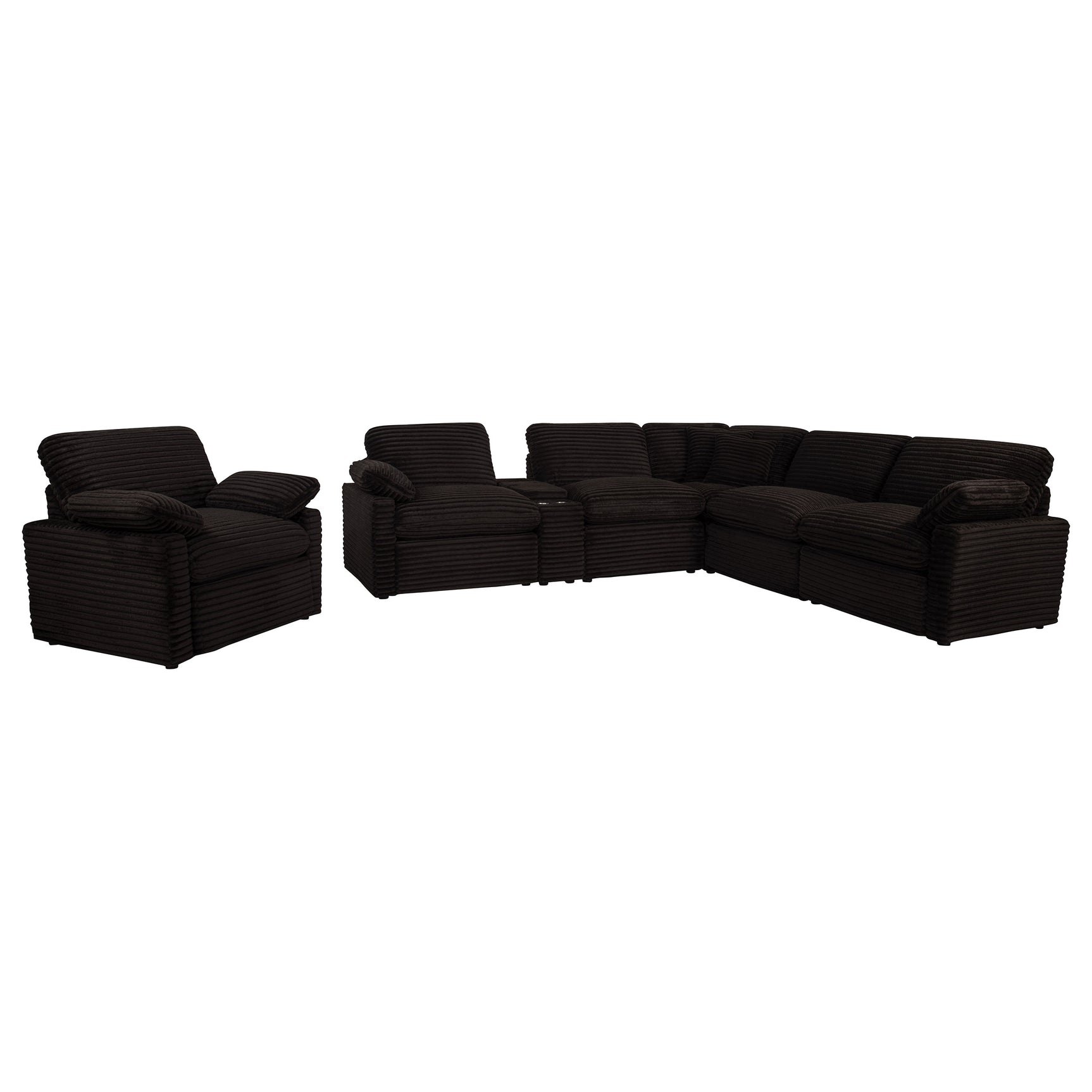 Collins Upholstered Power Recliner Chair Chocolate Brown