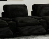 Collins Modular Power Armless Recliner Black