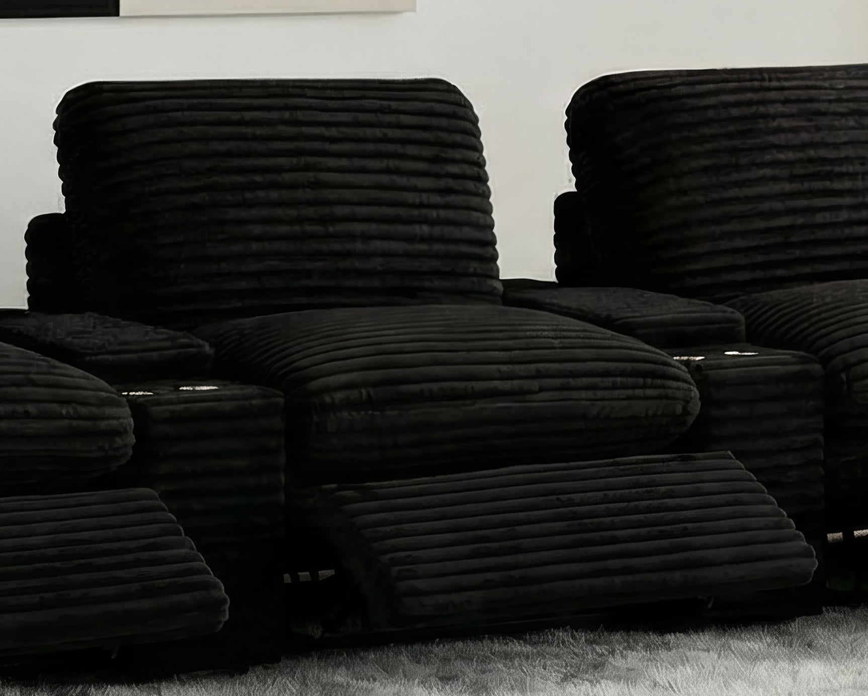 Collins Modular Power Armless Recliner Black