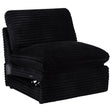 Tampa Furniture Outlet - Coaster - Collins Modular Power Armless Recliner Black - 610360ARP