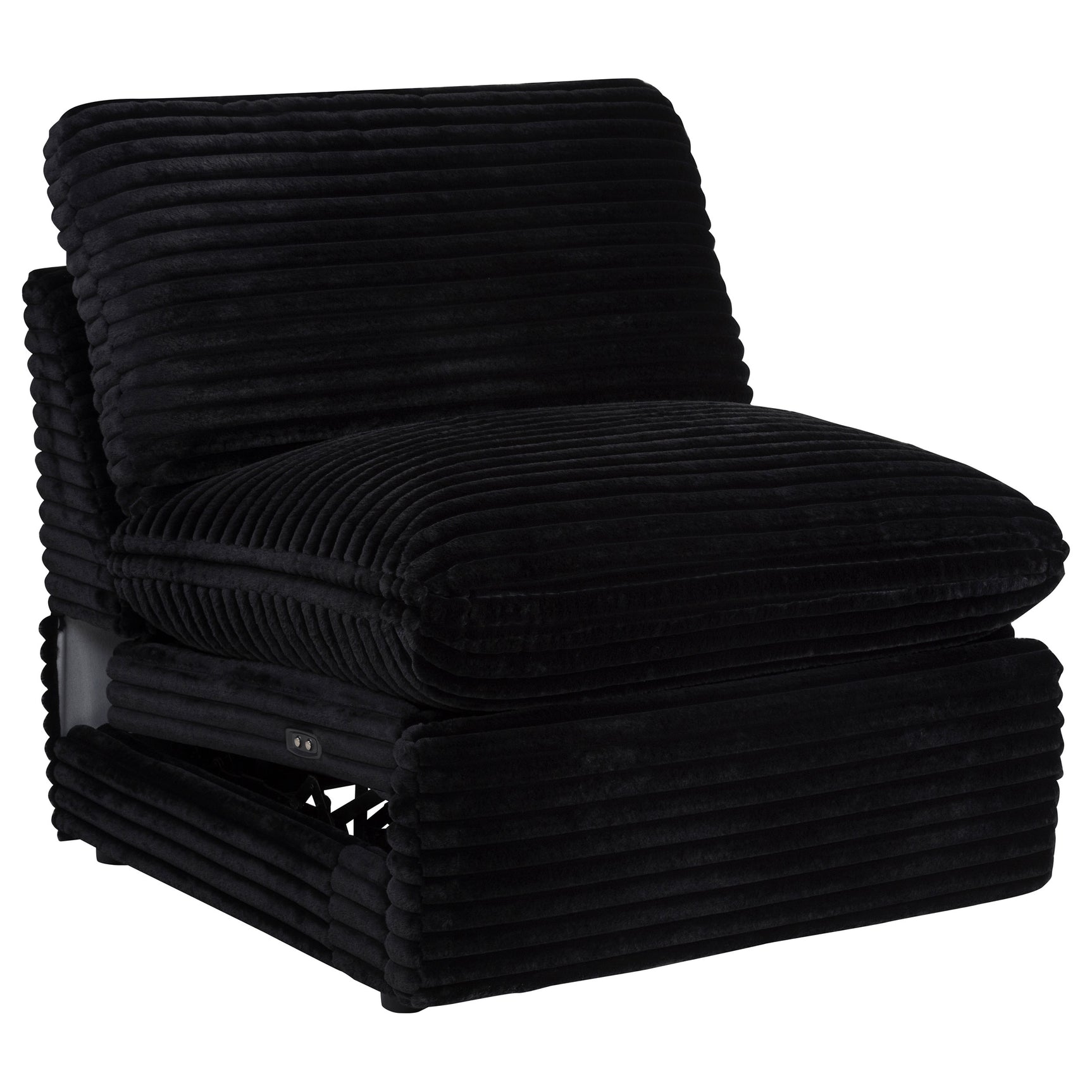 Tampa Furniture Outlet - Coaster - Collins Modular Power Armless Recliner Black - 610360ARP
