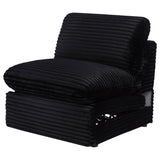 Collins Modular Power Armless Recliner Black