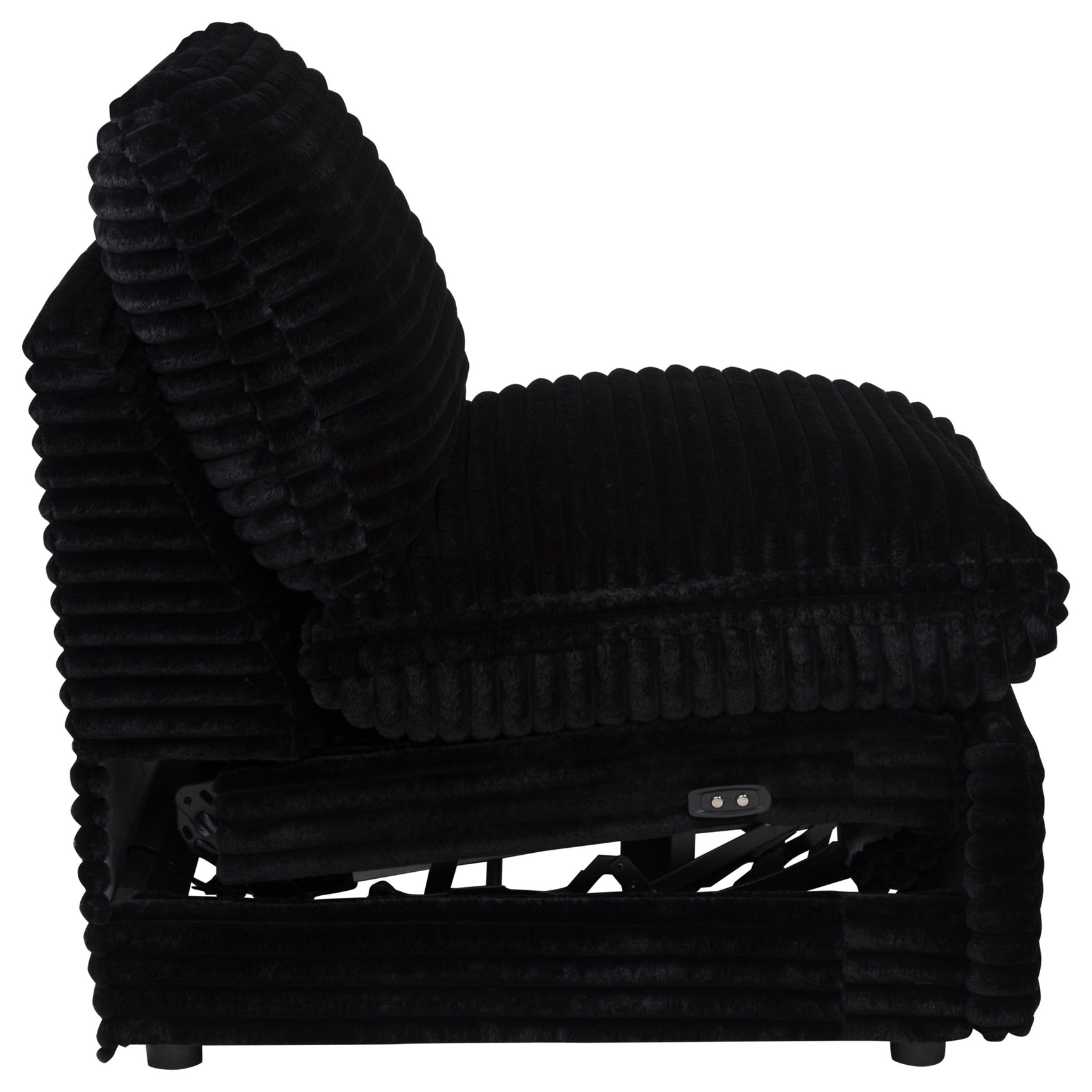Collins Modular Power Armless Recliner Black
