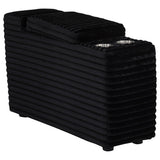 Tampa Furniture Outlet - Coaster - Collins Upholstered Modular Storage Console Black - 610360CON