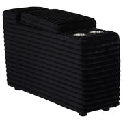 Tampa Furniture Outlet - Coaster - Collins Upholstered Modular Storage Console Black - 610360CON