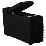 Collins Upholstered Modular Storage Console Black