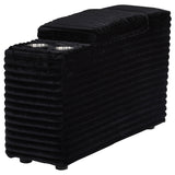 Collins Upholstered Modular Storage Console Black