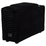 Collins Upholstered Modular Storage Console Black