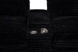 Collins Upholstered Modular Storage Console Black