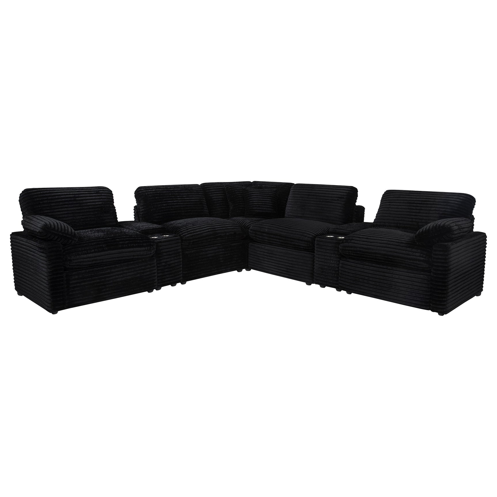 Collins 7-piece Modular Power Reclining Sectional Black