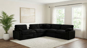 Tampa Furniture Outlet - Coaster - Collins 6-piece Modular Power Reclining Sectional Black - 610360P-SET