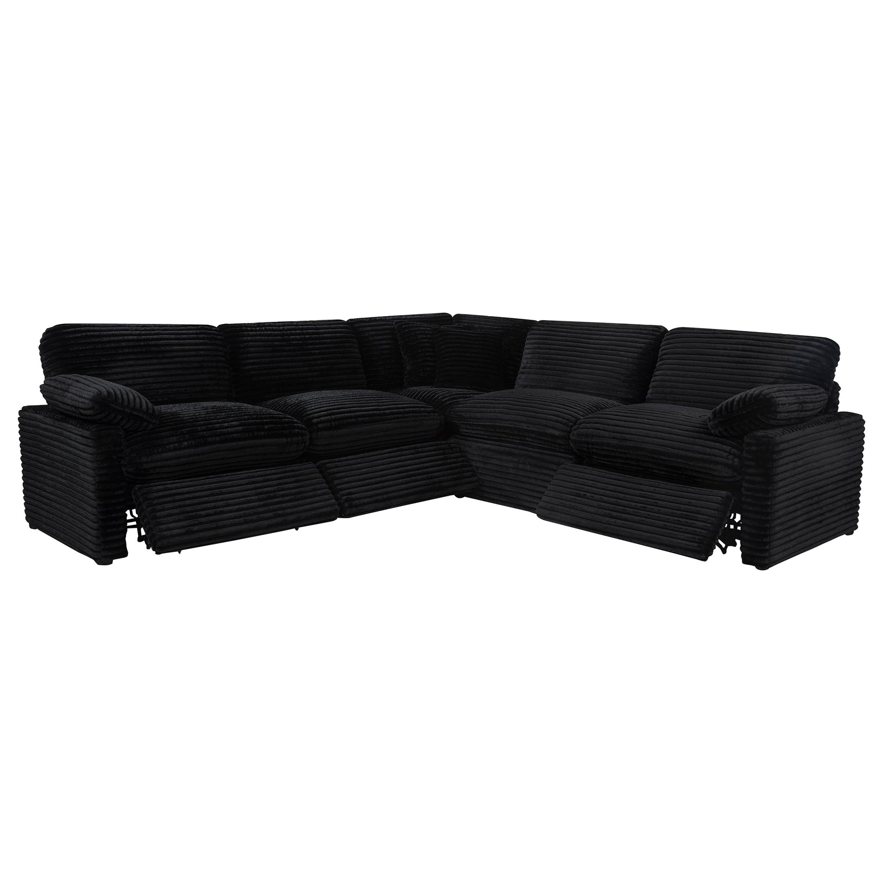 Collins 5-piece Modular Power Reclining Sectional Black