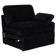 Tampa Furniture Outlet - Coaster - Collins Modular RAF Power Recliner Black - 610360RRP