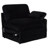 Tampa Furniture Outlet - Coaster - Collins Modular RAF Power Recliner Black - 610360RRP
