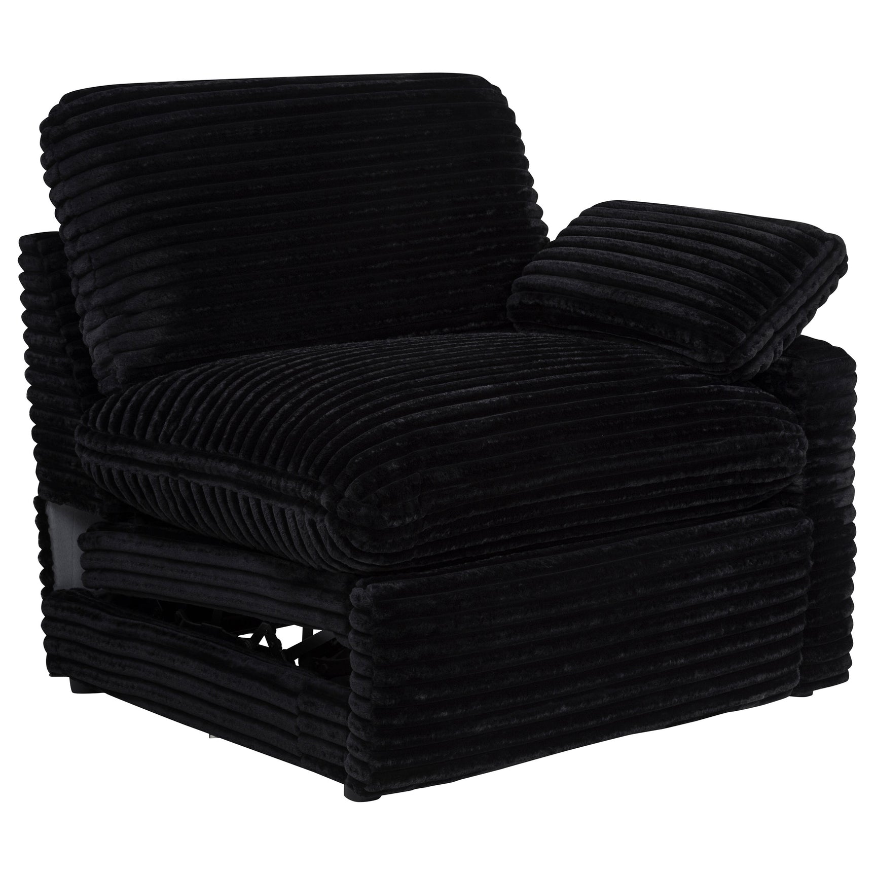 Tampa Furniture Outlet - Coaster - Collins Modular RAF Power Recliner Black - 610360RRP