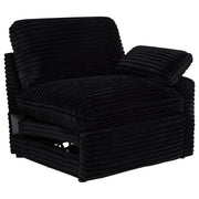 Tampa Furniture Outlet - Coaster - Collins Modular RAF Power Recliner Black - 610360RRP