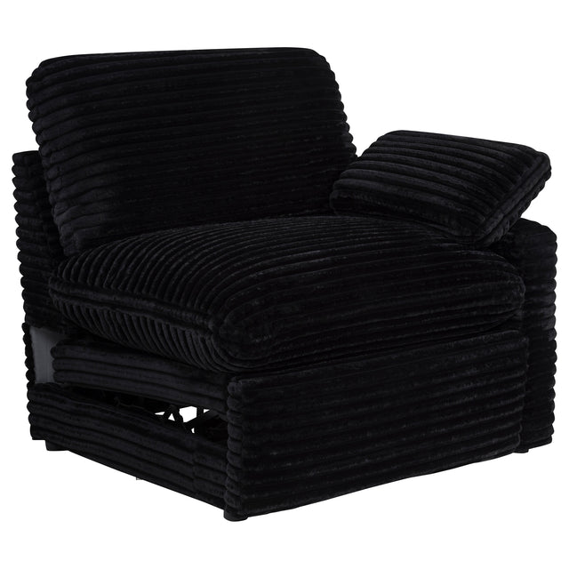 Tampa Furniture Outlet - Coaster - Collins Modular RAF Power Recliner Black - 610360RRP