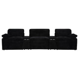 Collins 5-Piece Power Reclining Home Theater Seating Black