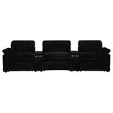 Collins 5-Piece Power Reclining Home Theater Seating Black