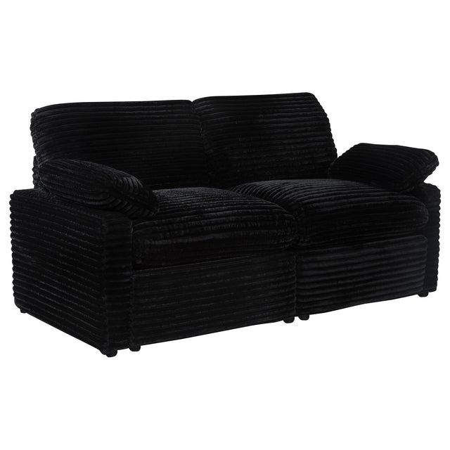 Tampa Furniture Outlet - Coaster - Collins Modular Power Loveseat Black - 610362P