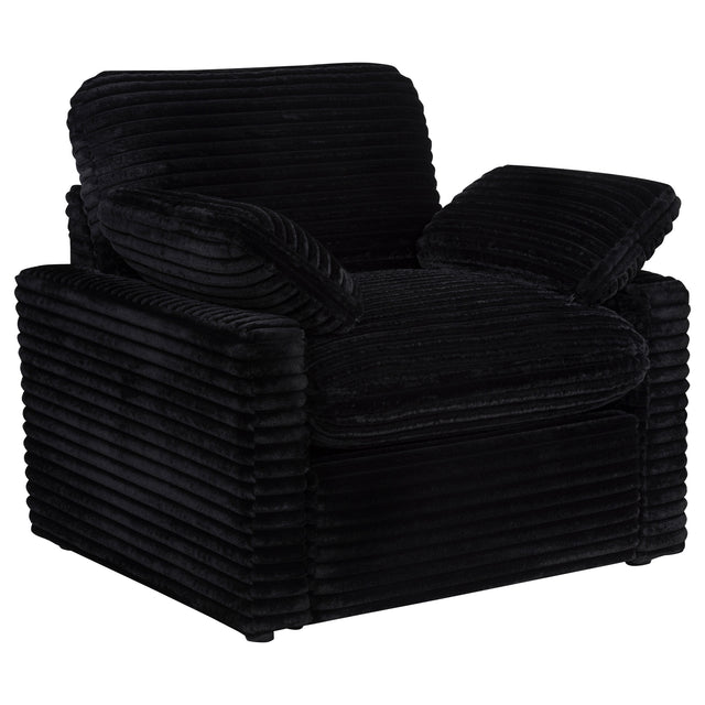 Tampa Furniture Outlet - Coaster - Collins Upholstered Power Recliner Chair Black - 610363P