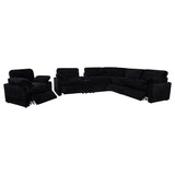 Collins Upholstered Power Recliner Chair Black