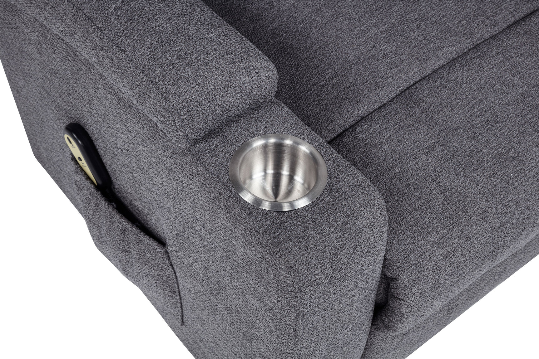 Louie Chenille Upholstered Power Lift Massage Chair Grey