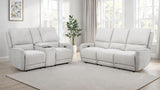 Tampa Furniture Outlet - Coaster - Sylmar 2-piece Chenille Power Reclining Sofa Set Dove Grey - 610521P-S2