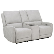 Tampa Furniture Outlet - Coaster - Sylmar Chenille Upholstered Power Reclining Loveseat Dove Grey - 610522P