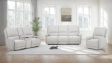 Sylmar Chenille Upholstered Power Reclining Loveseat Dove Grey