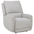 Tampa Furniture Outlet - Coaster - Sylmar Chenille Upholstered Power Recliner Dove Grey - 610523P