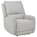 Tampa Furniture Outlet - Coaster - Sylmar Chenille Upholstered Power Recliner Dove Grey - 610523P