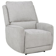 Tampa Furniture Outlet - Coaster - Sylmar Chenille Upholstered Power Recliner Dove Grey - 610523P