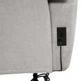 Sylmar Chenille Upholstered Power Recliner Dove Grey