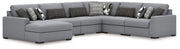 Tampa Furniture Outlet - Ashley Furniture - Bealton Sectional - RAF 6-Piece Sectional with Chaise / Salt and Pepper - 61305S13