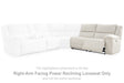 Tampa Furniture Outlet - Ashley Furniture - Keensburg Sectional - RAF Reclining Power Loveseat / Linen - 6180775