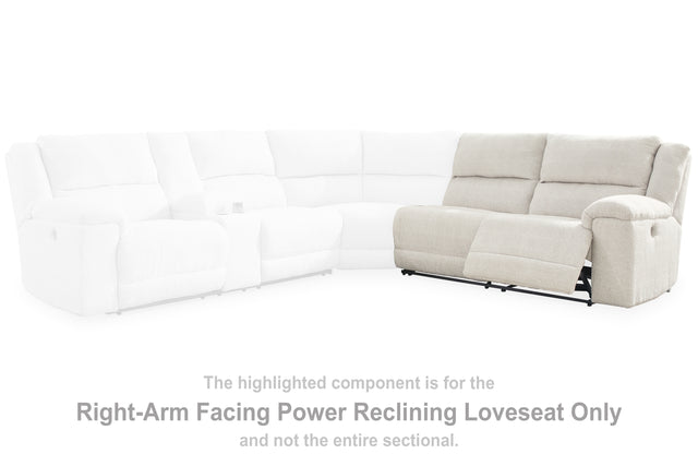 Tampa Furniture Outlet - Ashley Furniture - Keensburg Sectional - RAF Reclining Power Loveseat / Linen - 6180775