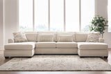 Tampa Furniture Outlet - Ashley Furniture - Mandi Point Sectional - RAF 3-Piece Double Chaise Sectional - 62606S7