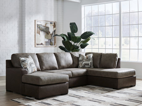 Tampa Furniture Outlet - Ashley Furniture - Castille Way Sectional - LAF 2-Piece Sectional with Chaise / Fossil - PC62703S2
