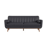 Horizon - Sofa With Wood Front And 2 Pillows - Tampa Furniture Outlet