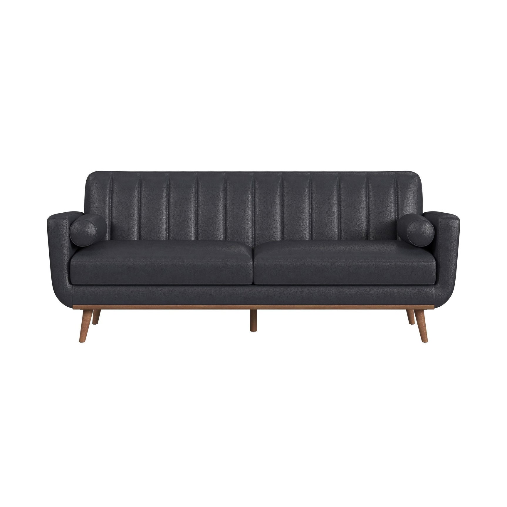 Horizon - Sofa With Wood Front And 2 Pillows - Tampa Furniture Outlet