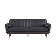 Horizon - Sofa With Wood Front And 2 Pillows - Tampa Furniture Outlet