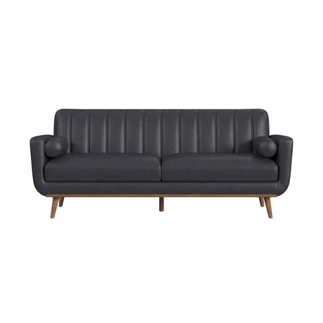 Horizon - Sofa With Wood Front And 2 Pillows - Tampa Furniture Outlet