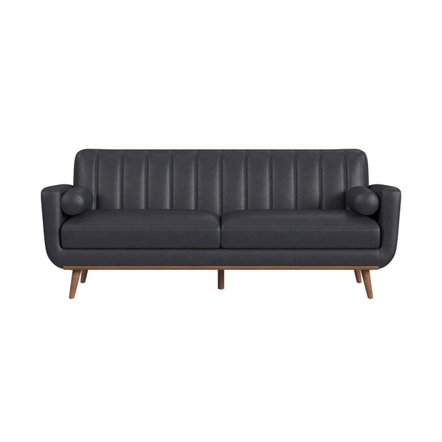 Horizon - Sofa With Wood Front And 2 Pillows - Tampa Furniture Outlet