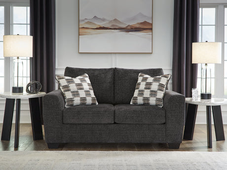 Tampa Furniture Outlet - Ashley Furniture - Loreo Living Room - Loveseat / Ebony - 6310135