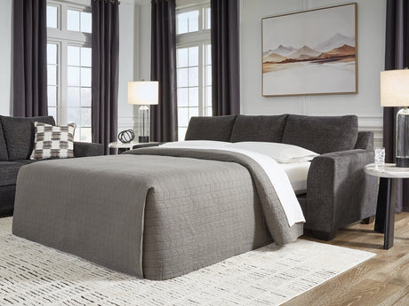 Tampa Furniture Outlet - Ashley Furniture - Loreo Living Room - Queen Sofa Sleeper / Ebony - 6310139