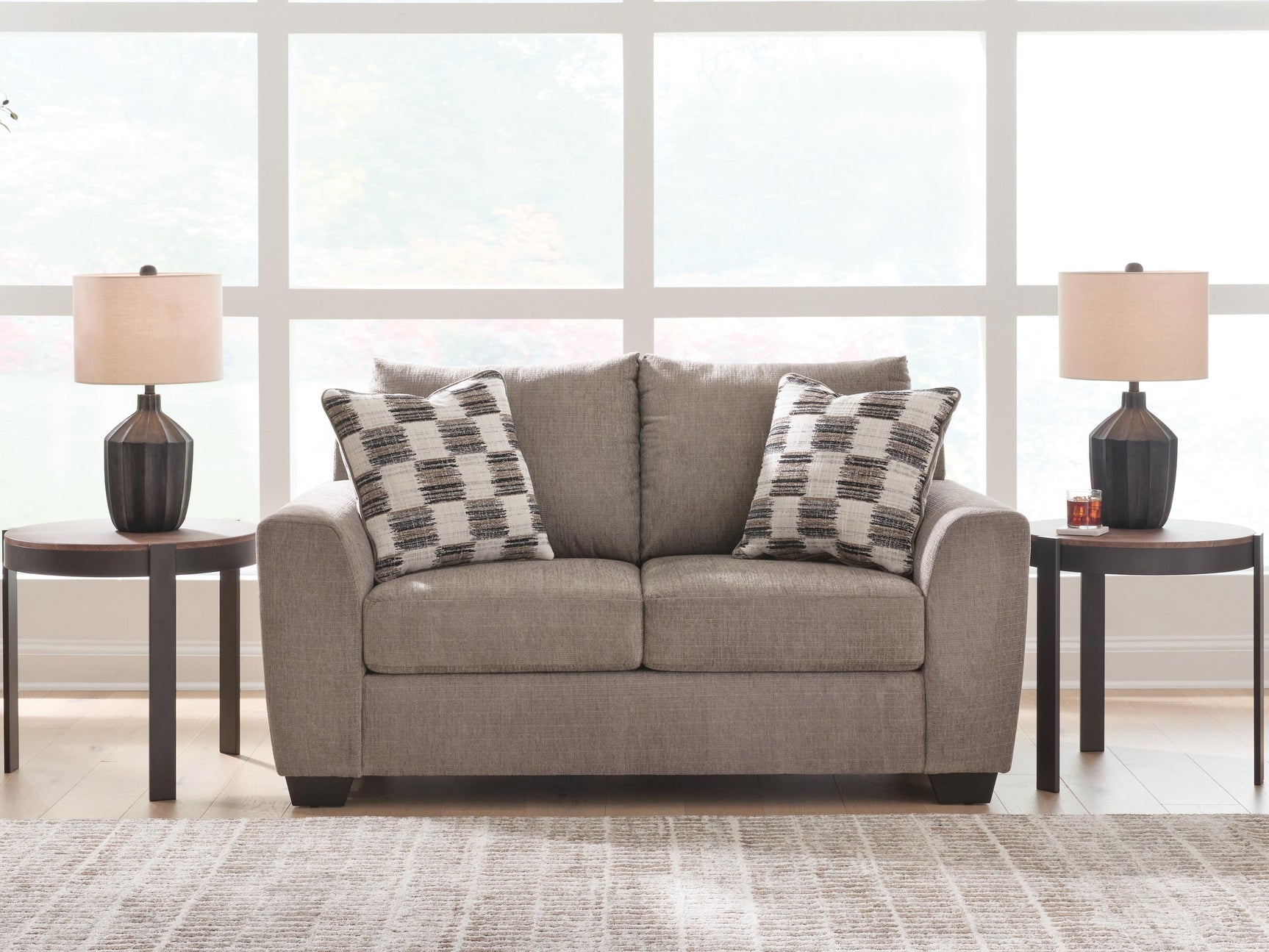 Tampa Furniture Outlet - Ashley Furniture - Loreo Living Room - Loveseat / Truffle - 6310235