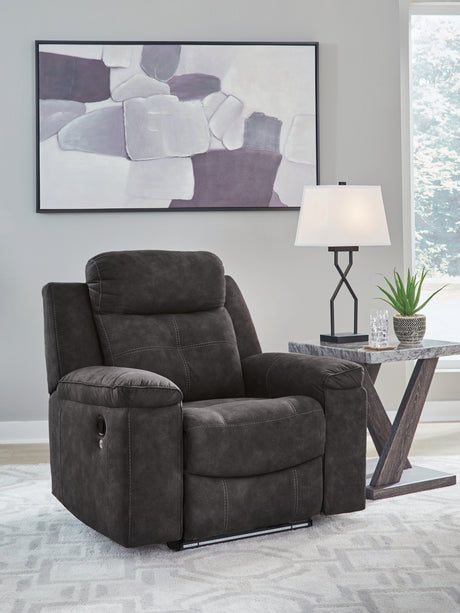 Tampa Furniture Outlet - Ashley Furniture - Brysonview Living Room - Zero Wall Recliner / Charcoal - 6360529