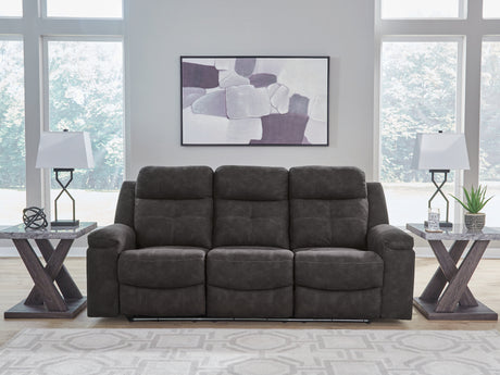 Tampa Furniture Outlet - Ashley Furniture - Brysonview Living Room - Reclining Sofa / Charcoal - 6360588